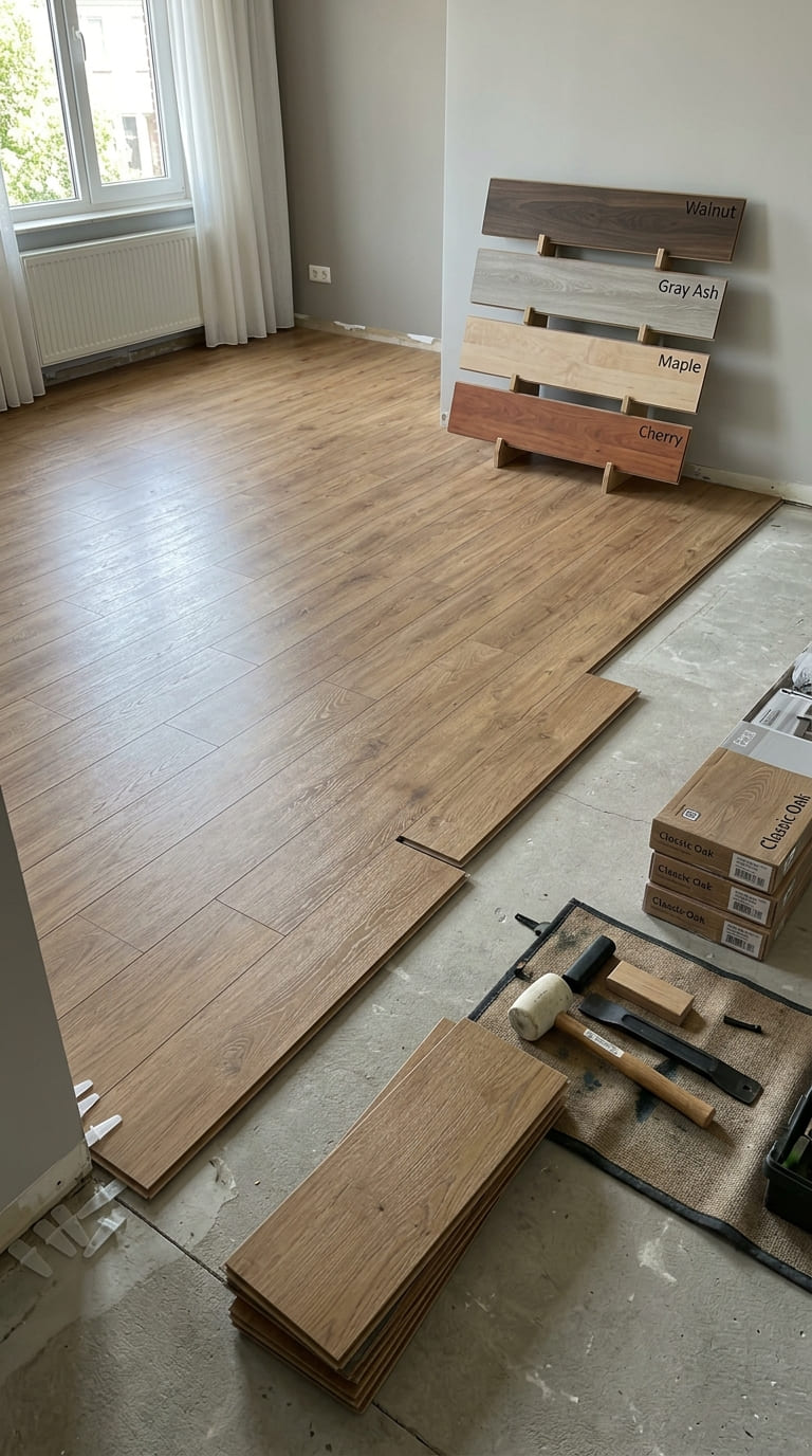 Prefabrik Laminat Parke Uygulaması
